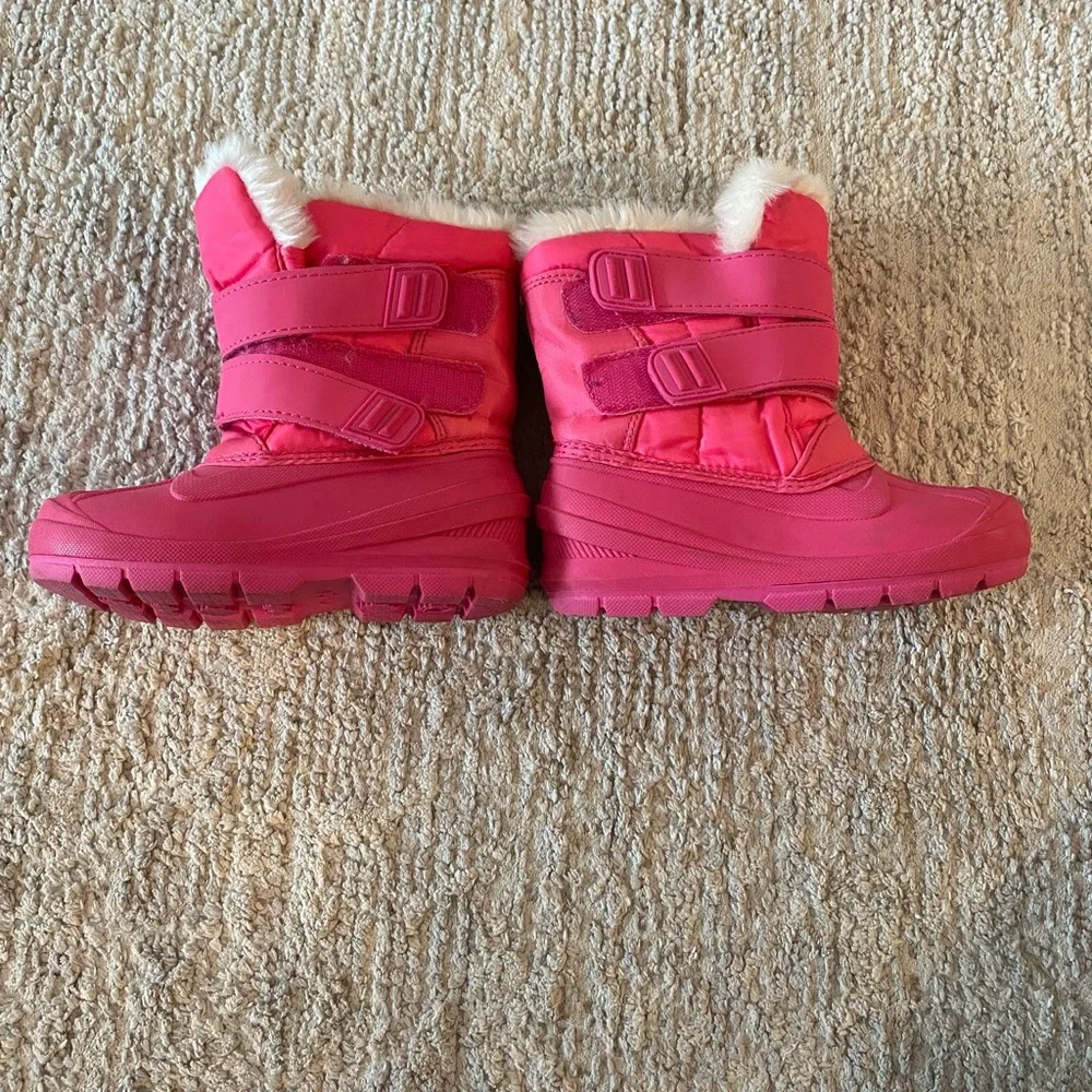 Cat & Jack Girls Pink Snow Boots Size 10